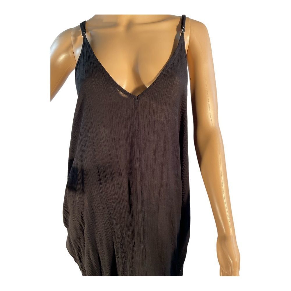 Lovestitch Women’s Black Long Spaghetti Sleeve Maxi Dress  S/M - Picture 2 of 15